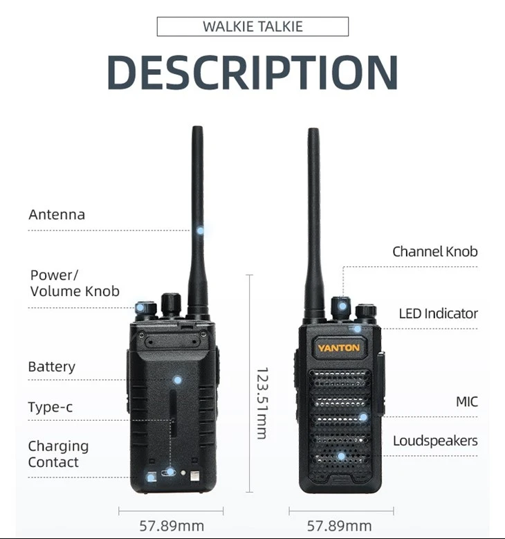 5W Analog Walkie Talkie